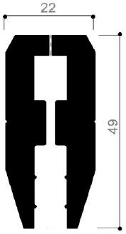cod. art. FM2113: porta racle in alluminio per serigrafia o settore tessile