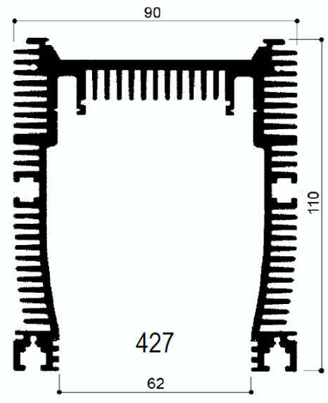 cod. art. FM427 : Dissipatori di calore in alluminio in barre 