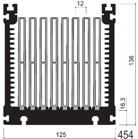 cod. art. FM454 : Dissipatori di calore in alluminio in barre 