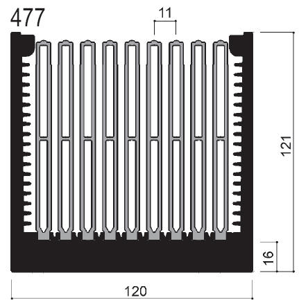cod. art. FM477 : Dissipatori di calore in alluminio in barre 
