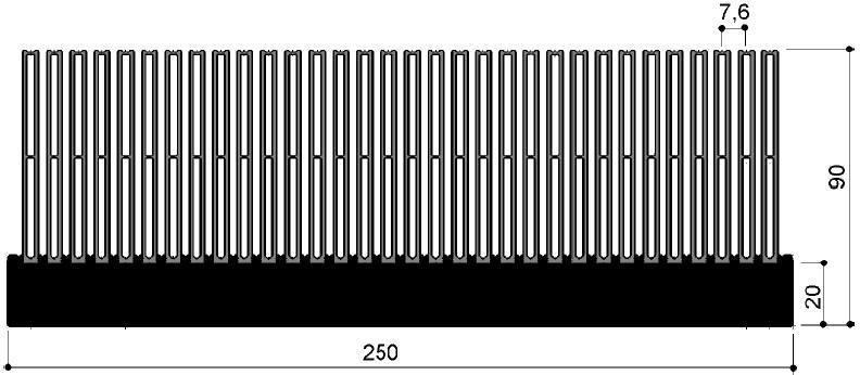 cod. art. FM481 : Dissipatori di calore in alluminio in barre 