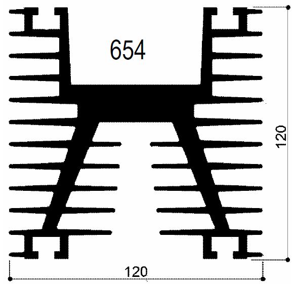 cod. art. FM654 : Dissipatori di calore in alluminio in barre 