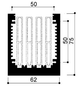 cod. art. FM961 : Dissipatori di calore in alluminio in barre 