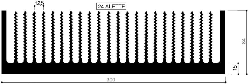 cod. art. FM979: Dissipatori di calore in alluminio in barre 