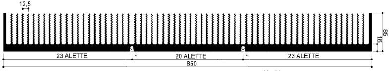 cod. art. FM990: Dissipatori di calore in alluminio in barre 
