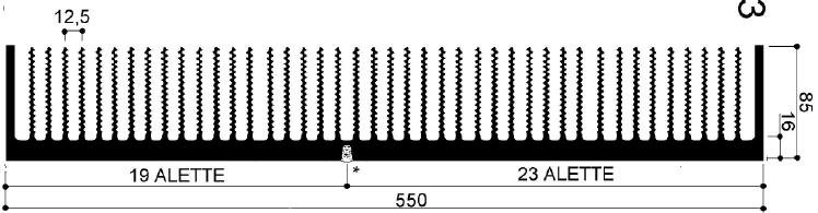 cod. art. FM993: Dissipatori di calore in alluminio in barre 