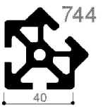 profilo in alluminio modulare cod 744